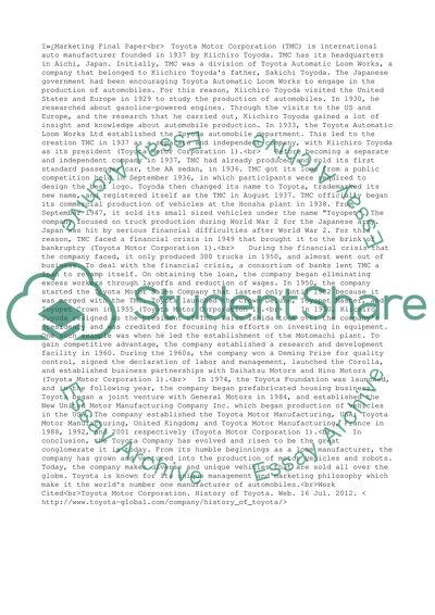 Toyota Foundation in Toyota Motor Corporation