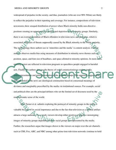 Representation of the Minority Groups in the Media