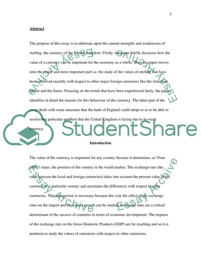 The current strengths and weaknesses of sterling
