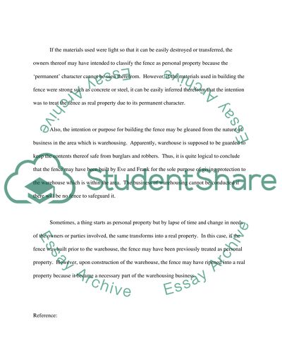 Summarize the legal characteristics of personal property, real property, and bailments