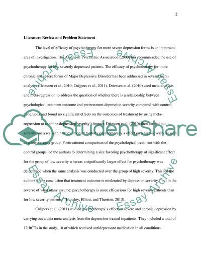 Cognitive Behavioral Therapy and Psychodynamic Psychotherapy in Treating War Veterans