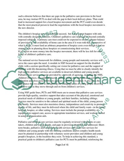 Palliative Care Services