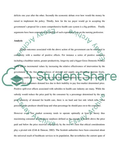 Economic Climate and Proposed Cuts in Health Care