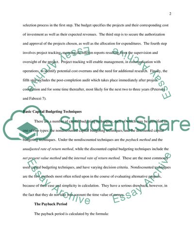 Capital Budgeting Techniques: Mitigating Risks
