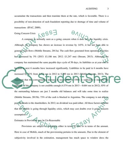 Auditing of Mobile Streams