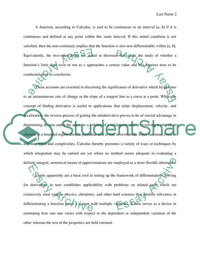 The Calculus and Levels of Math Education