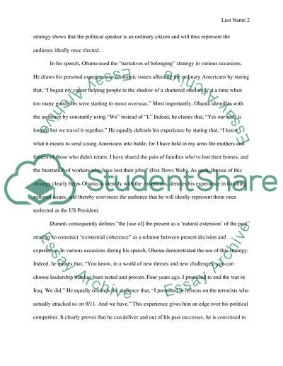 Obamas Speech during the Democratic National Convention