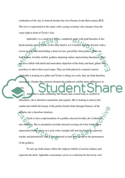 Comparison of Aphrodite Untying Her Sandal and The Tyche of Antioch