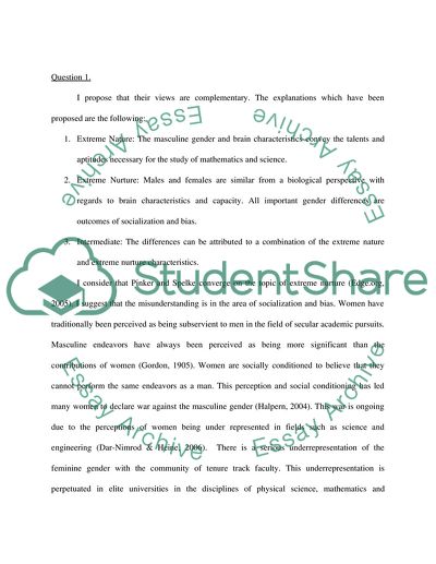 Gender Differences Case Analysis