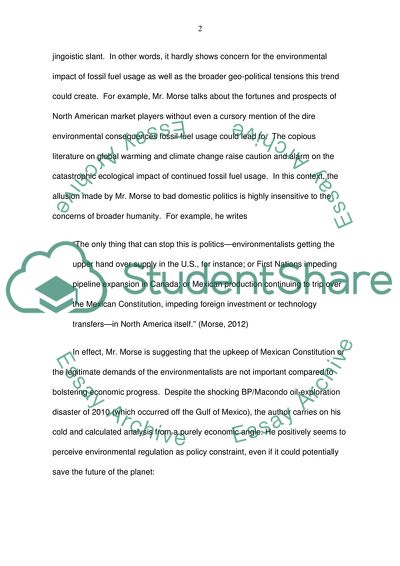 Op-ED on the article: Move Over, OPECHere We Come