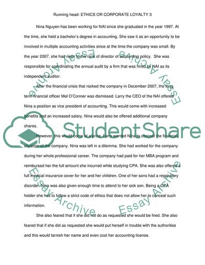 Torment of Conscience on the Account of Loyalty and Ethics