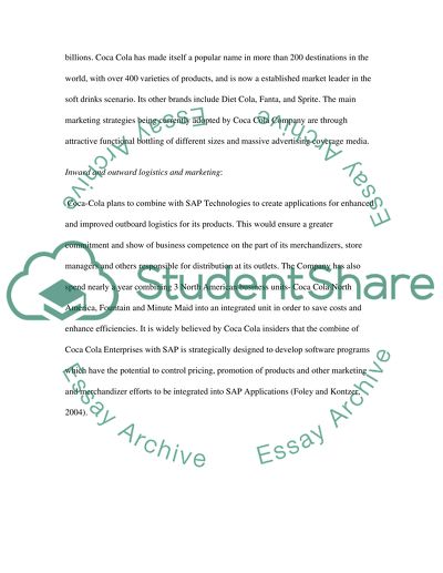 Managing a Value Chain of Coca-Cola