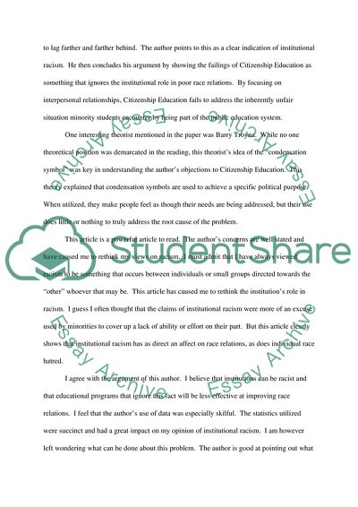 Critical Review of 4 Papers about Education