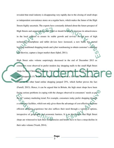 How High Streets Could Engage In Appropriate Marketing Practice to Evolve