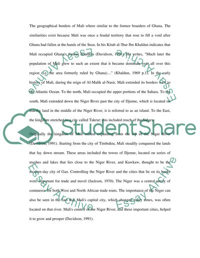 Ancient Mali: A Historical Perspective