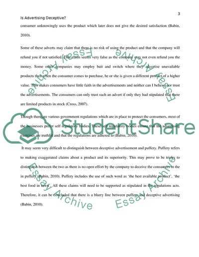 Do you think advertising is always deceptive Can you ever trust an ad