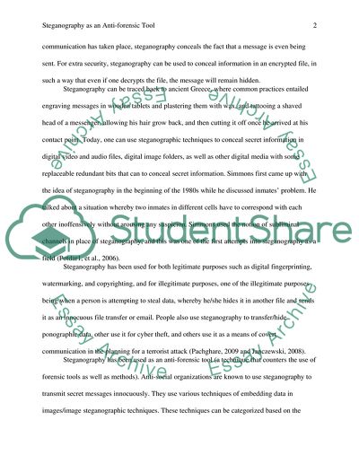 Steganography: how it is used for counter/anti-forensics
