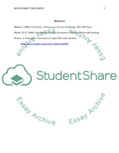 Behaviorist treatment