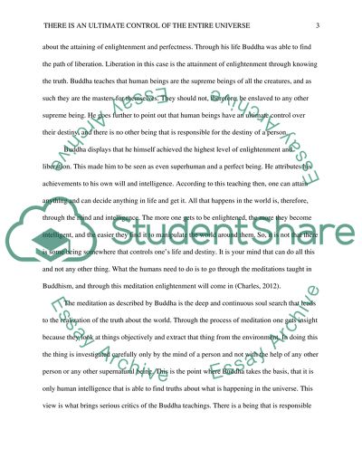 There Is an Ultimate Control of the Entire Universe