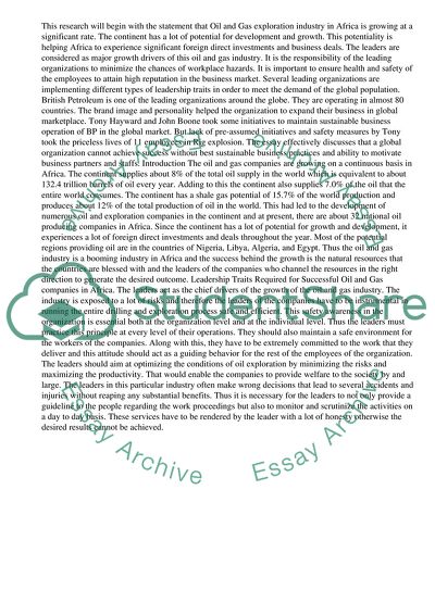 Leadership Traits Required for Successful E&P Companies