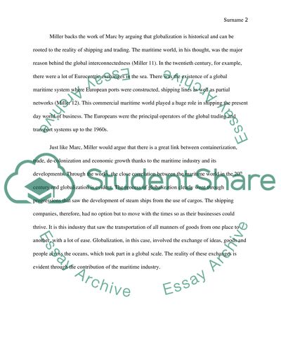 Globalization and the maritime world in the twentieth century