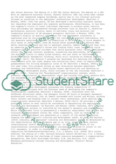 GEs Talent Machine: The Making of a CEO