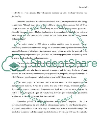 Urban Design: Barcelona