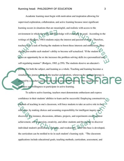 My Educational Philosophy