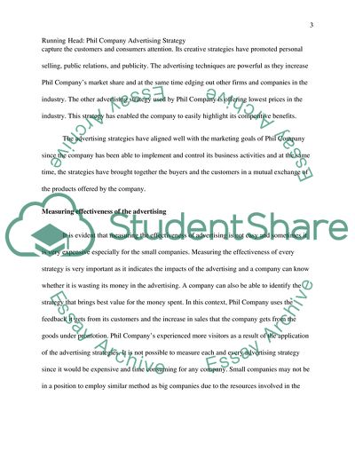 Phil Company Advertising Strategy