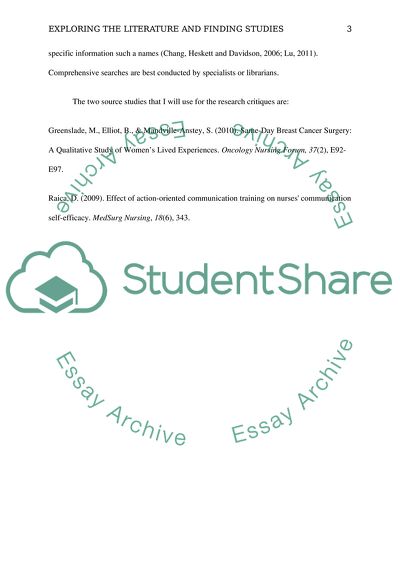 Exploring the Literature and Finding Studies