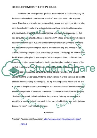 Clinical Supervision