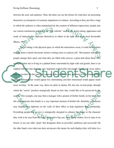 Sociologist Ervin Goffman