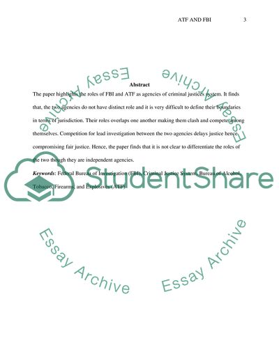 ATF and FBI Duties in Homeland Security