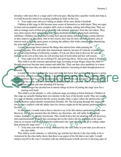 Erik Erikson and Jean Piaget Socio-Emotional Relationships