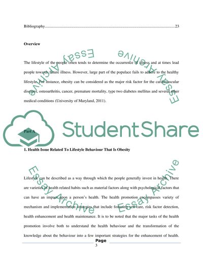 Health Promotion and Obesity