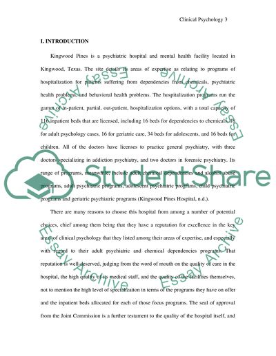 Clinical Psychology at Kingwood Pines