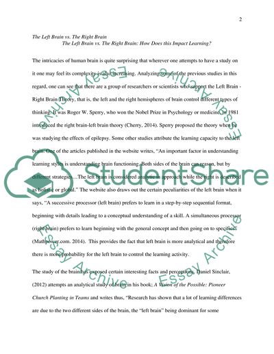 The Left Brain vs. The Right Brain: How Does this Impact Learning