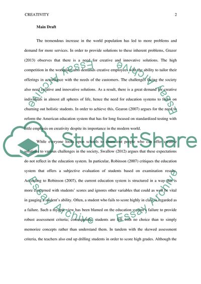 Impact Of Educational Systems On The Creativity Development