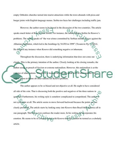 A critical review of Kosovo Is Not Serbia