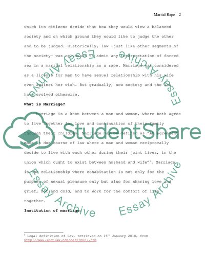 The Issue of Marital Rape