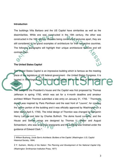 Architecture of the US Capitol and Villa Barbaro