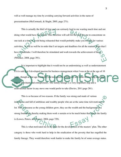 Personal Development Plan for the Masters Skills