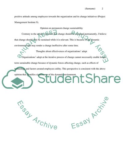 Enabling Organizational Change through Strategic Initiatives by Project Management Institute