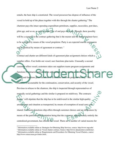 Different Types of Charters Available to Contract a Vessel