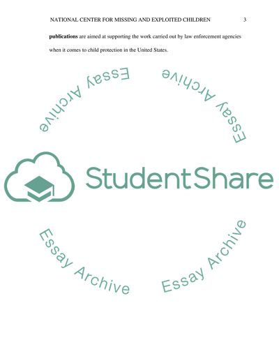 National Center for Missing and Exploited Children