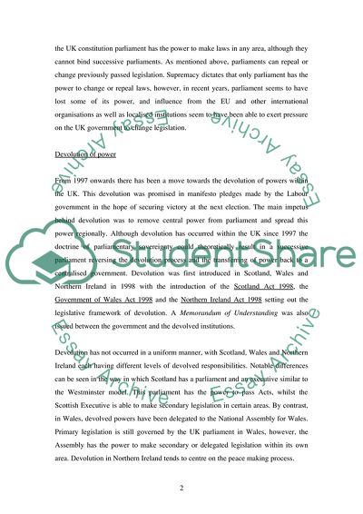 Constitutional Rights of The UK
