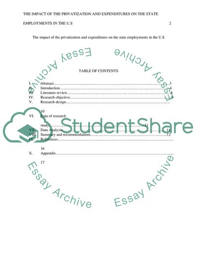 The Impact of the Privatization and Expenditures on the State Employments in the US