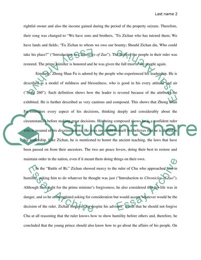 Comparing book of odes and chronicle of zuo