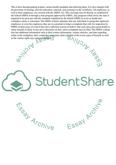 Occupational Safety and Health Administration