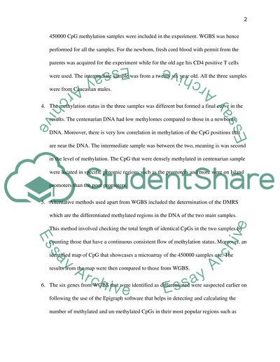 DNA Methylation and Human Aging